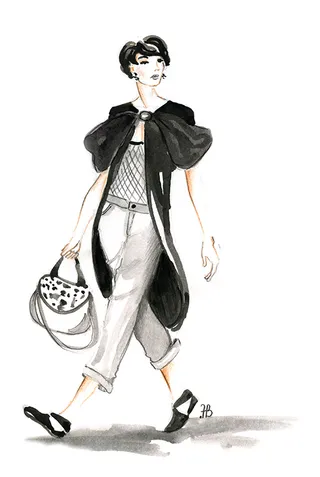 黑色女装设计图