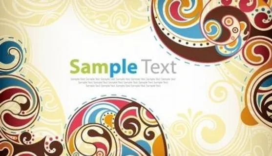 复古花卉背景矢量