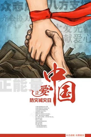 2018手绘防灾减灾知识宣传海报