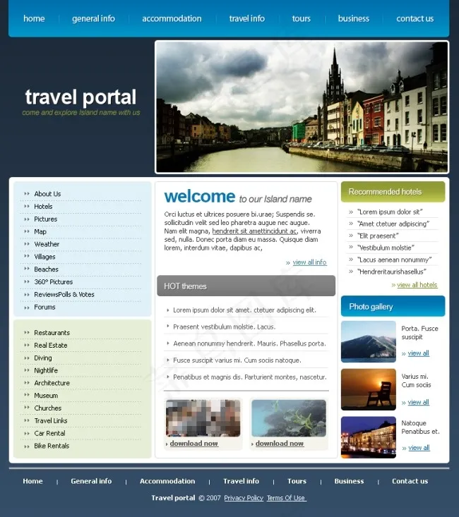 一款很好看的网页设计模板psd模版下载