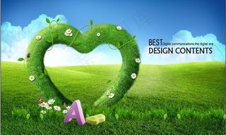 创意爱心世界图片