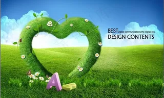 创意爱心世界图片