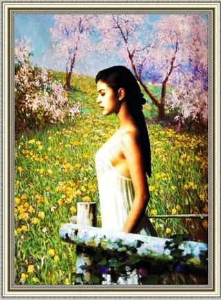 油画人物设计素材