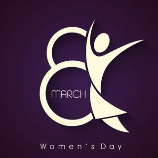 三八妇女节贺卡或海报与时尚的文本第...