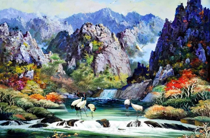 油画风景图片(4134X2953(DPI:300))psd模版下载