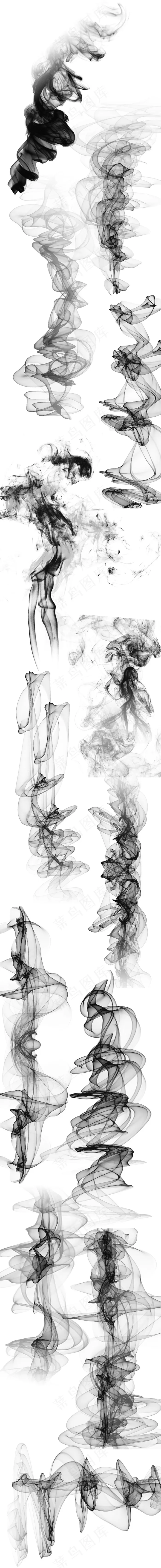 中国风水墨喷溅烟雾流烟免扣png设...(3150X4725(DPI:100))psd模版下载