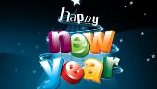 立体新年快乐英文矢量素材