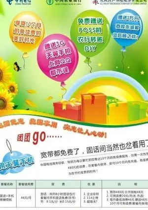 中国电信宣传单图片