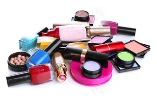 散落的化妆品摄影