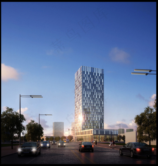 阳光下的建筑(3877X4077(DPI:72))psd模版下载