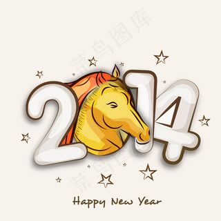 2014马头海报艺术字矢量素材