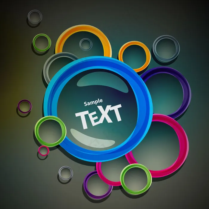 华丽的彩色标签矢量素材04eps,ai矢量模版下载