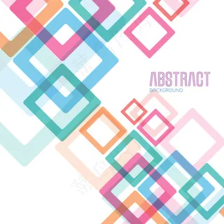 彩色菱形环背景矢量素材