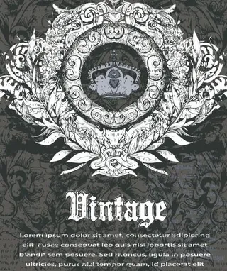 欧式复古label花纹花边图片