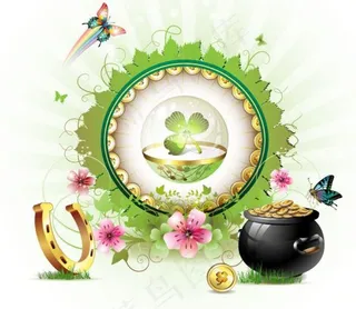 精美鲜花背景矢量素材