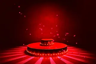 飘花瓣的舞台PSD分层素材