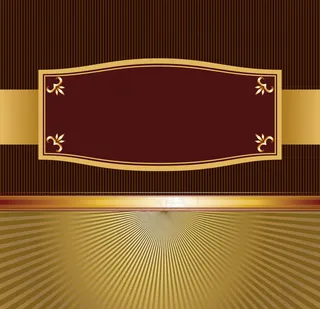 金色底纹枣红边框