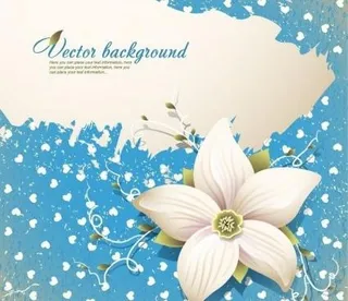 美丽的花朵背景矢量