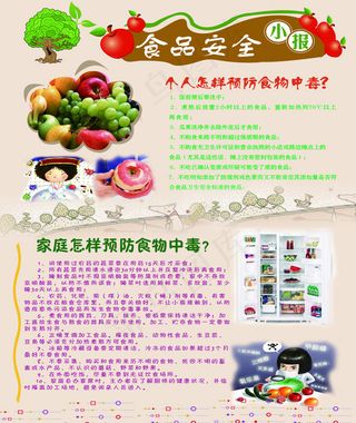 食品安全健康展板 小报