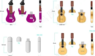 吉他usb矢量图图片