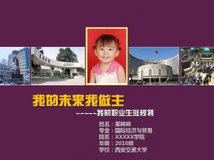 大学生职业生涯规划PPT模板预览图