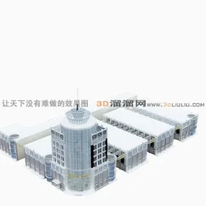 3D办公楼模型
