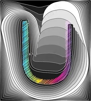 摘要字体矢量插画