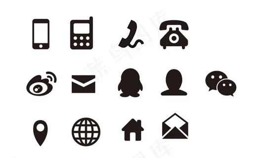 常用名片图标图片