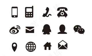 常用名片图标图片