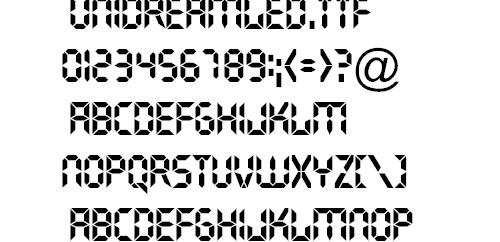 UnidreamLED 英文字体下...