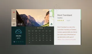 扁平风格日历界面PSD素材