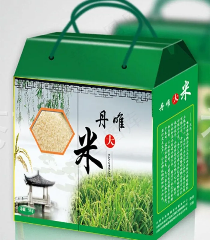 大米包装展开图图片ai矢量模版下载