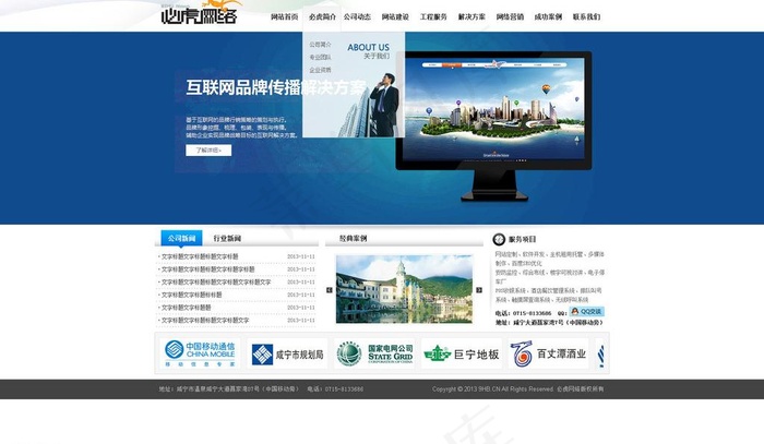 网络公司网站模版图片