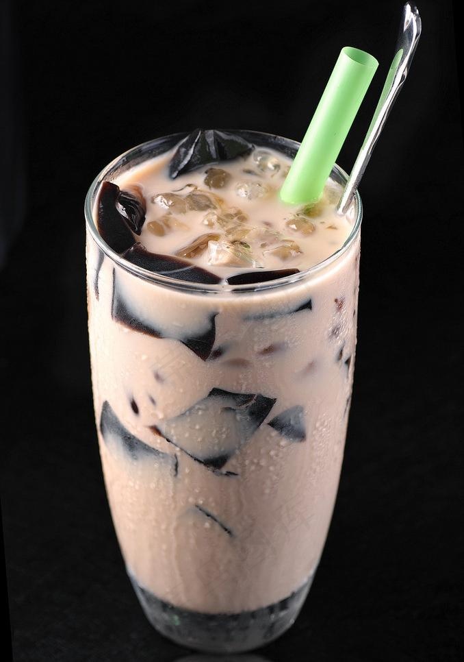 烧仙草奶茶图片