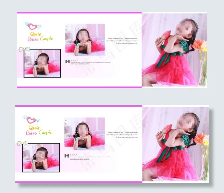 儿童相册设计(5000X2000(DPI:254))psd模版下载