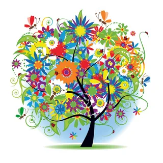 精美创意树矢量素材图