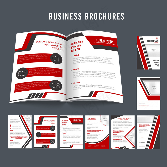 红色欧美创意画册