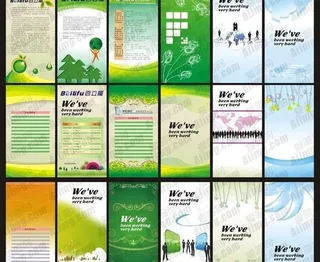 炫彩花纹展板背景矢量素材