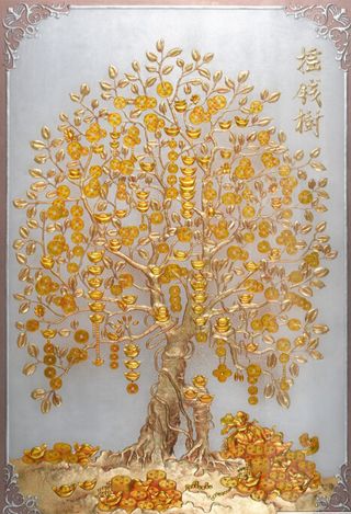 摇钱树CDR免费下载 艺术玻璃