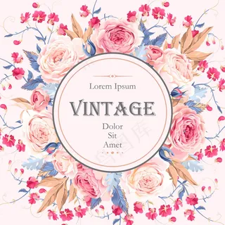 10款高清粉色小清新漂亮的花鸟矢量...