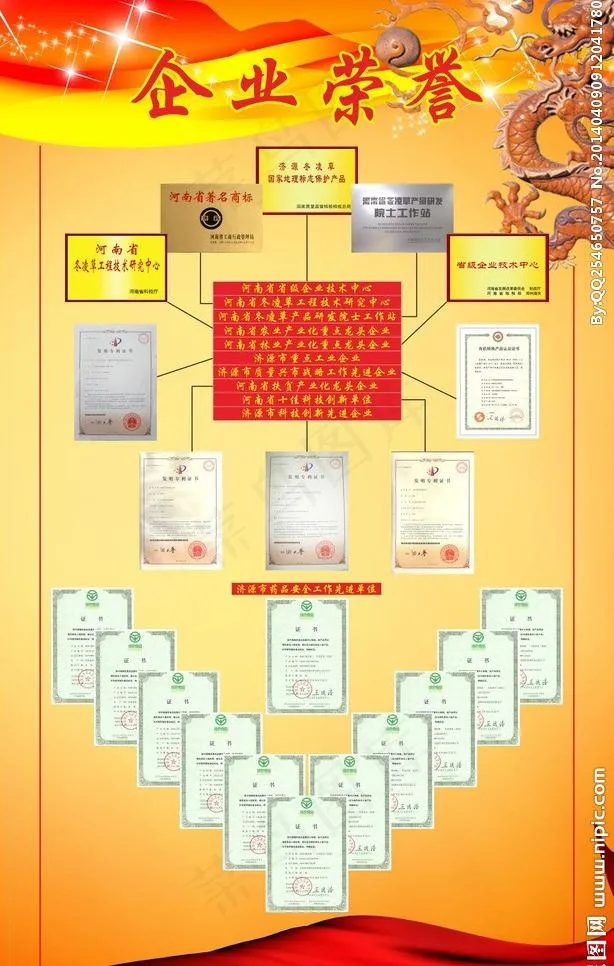 企业荣誉(1200X2000)cdr矢量模版下载
