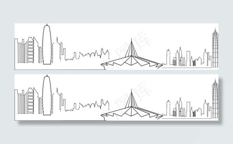 郑州城市线描剪影