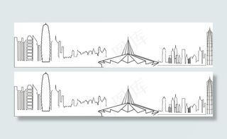 郑州城市线描剪影
