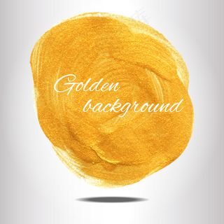 金色油画笔迹 墨圈