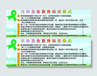 精神卫生知识要点图片