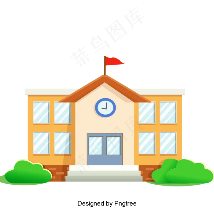 简单的学校景观元素设计简单的学校景观元素设计ai矢量模版下载