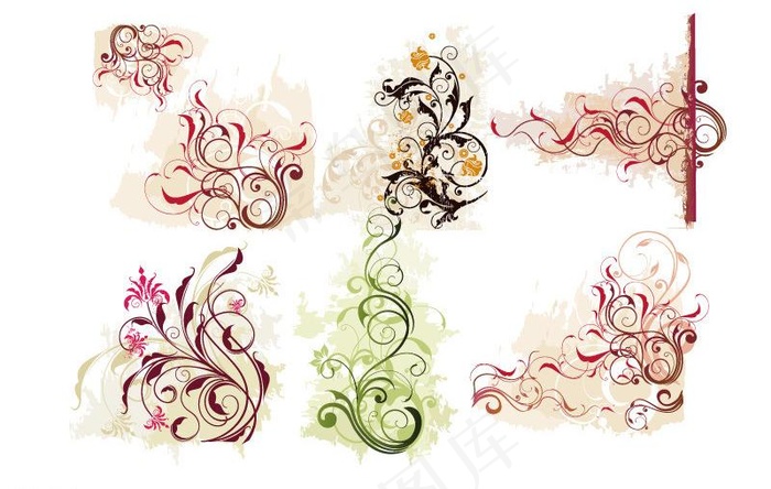 彩绘花纹装饰图片