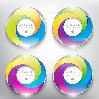 炫彩圆形标签图片