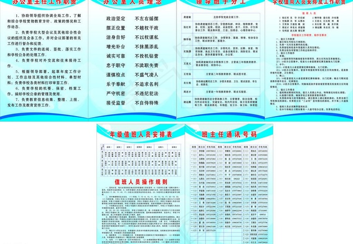 办公室制度图片cdr矢量模版下载