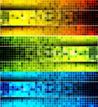 绚丽色彩横幅背景矢量素材